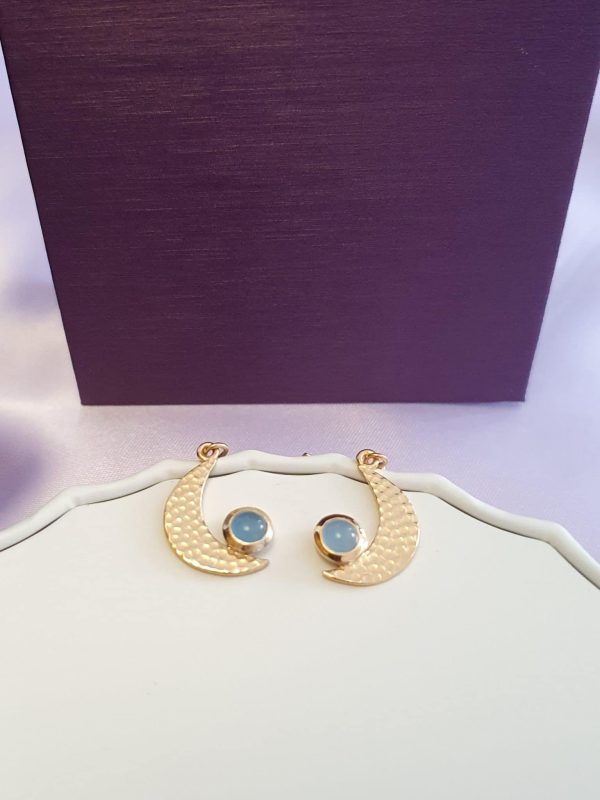 20200520_143326 Blackheath Avenue Earrings - Chalcedony in Gold Vermeil