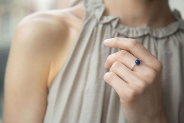 _66C7447 Sterling Silver Lapis Connaught Village Ring - Lapis Lazuli in Silver