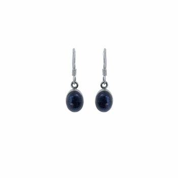 Nine Elms Earrings with Goldstone Silver Nine Elms Earrings - Goldstone in Silver