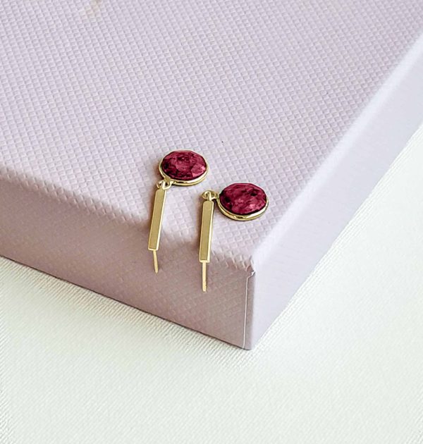 Instagram Ruby Quartz Primrose Hill Earrings Primrose Hill Earrings with Ruby Quartz in Gold Vermeil
