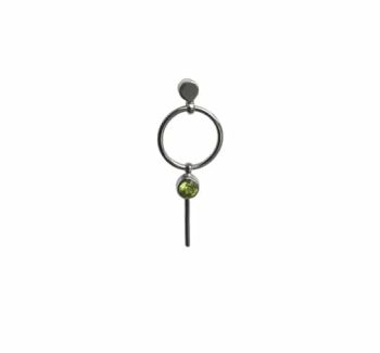 Mini Maddox Street - Peridot Stud Earrings in Silver